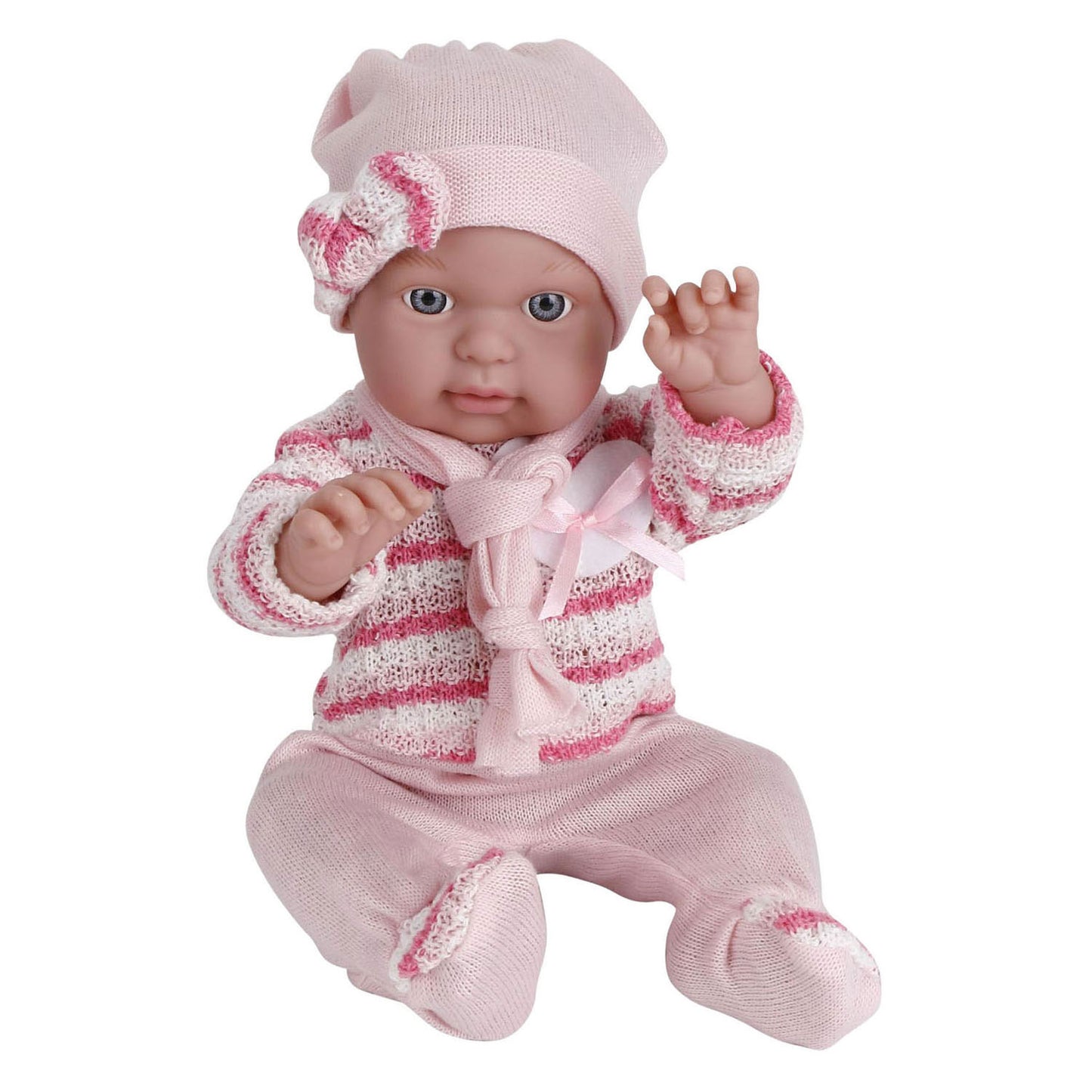 Baby mit rosa Outfit und Mütze – 45 cm