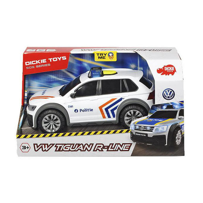 Dickie Spielzeug VW Tiguan Polizei Belgien mit Licht und Ton – 1:18