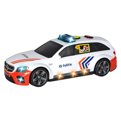 Dickie Toys Mercedes-AMG E43 SOS Belgisches Polizeiauto – 30 cm – Lichtsound – Spielzeugfahrzeug