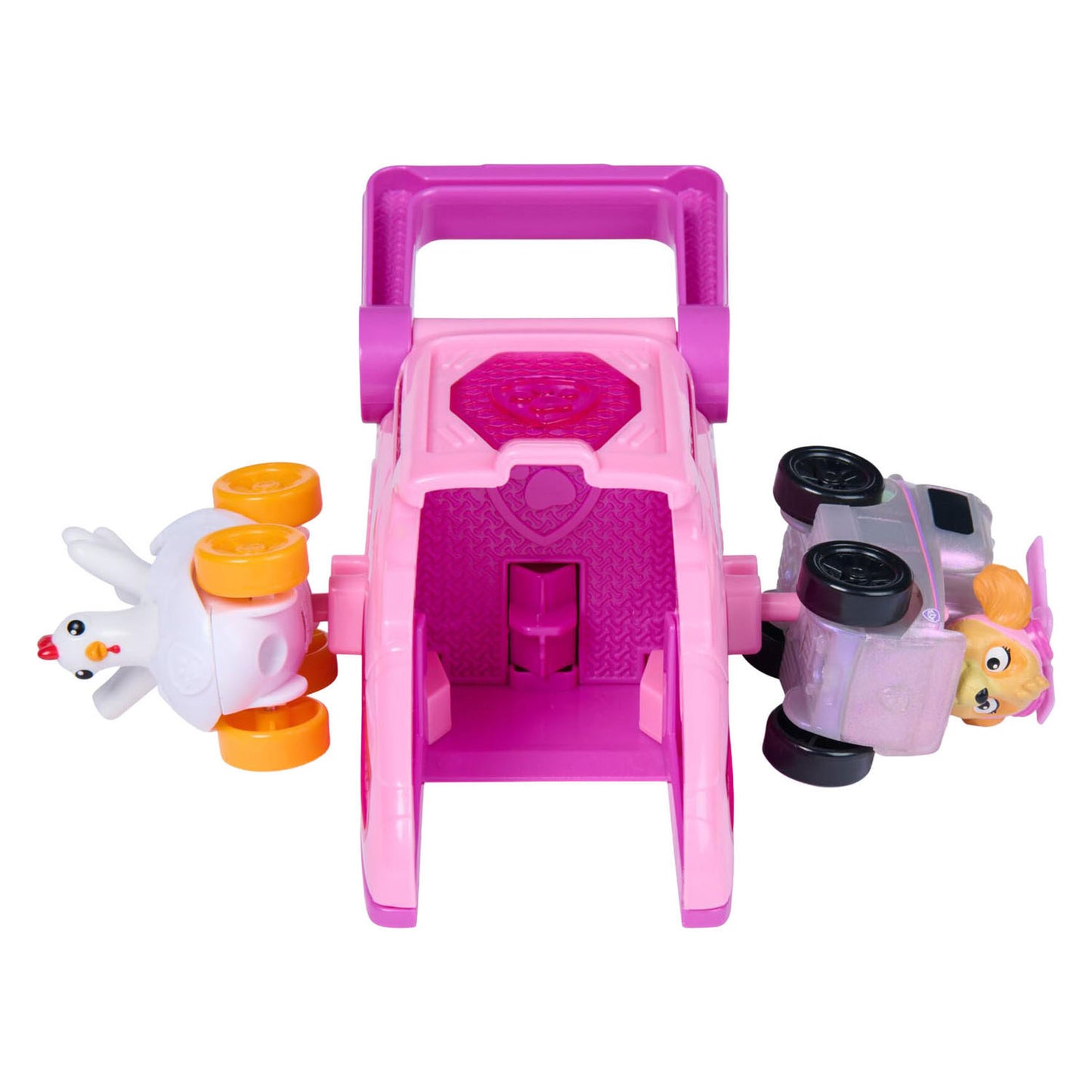 Paw Patrol – Skye Pup Squad Throwers – 2er-Pack mit Chickaletta-Fahrzeug – Spielsets
