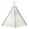 Tipi mit Holzstäben und Teppich – 120 x 120 x 150 cm