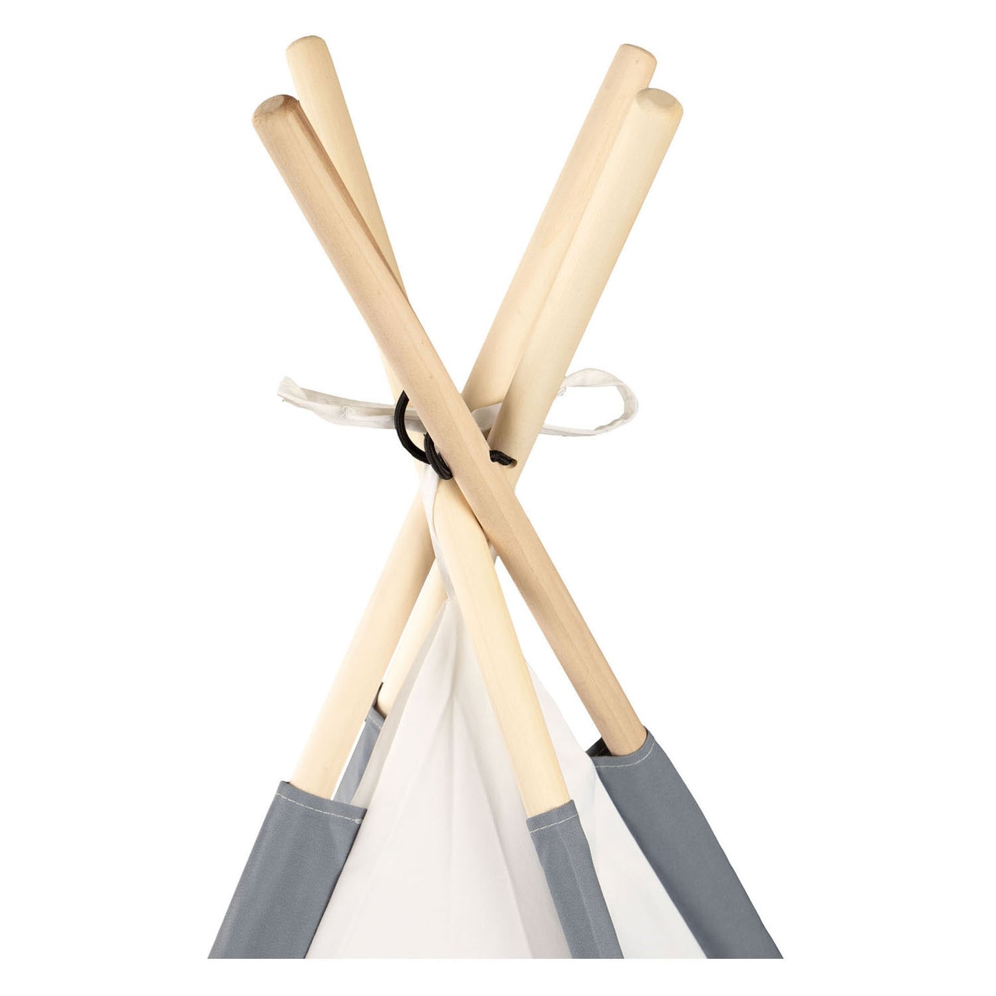 Tipi mit Holzstäben und Teppich – 120 x 120 x 150 cm
