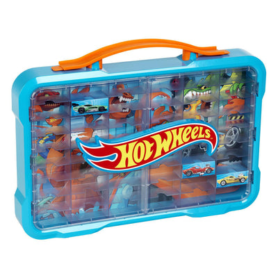 Klein Toys Hot Wheels - Sammelkoffer - Vitrine - passend für 54 Autos - Blau Orange