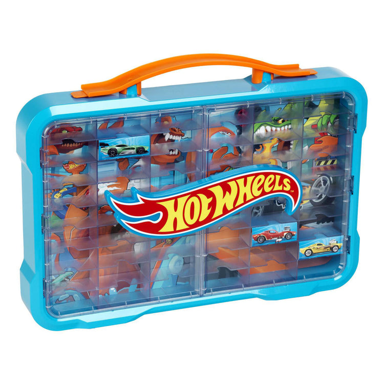 Klein Toys Hot Wheels - Sammelkoffer - Vitrine - passend für 54 Autos - Blau Orange
