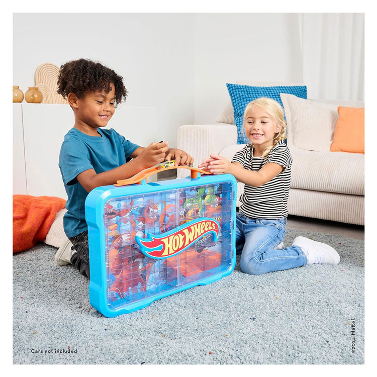 Klein Toys Hot Wheels - Sammelkoffer - Vitrine - passend für 54 Autos - Blau Orange