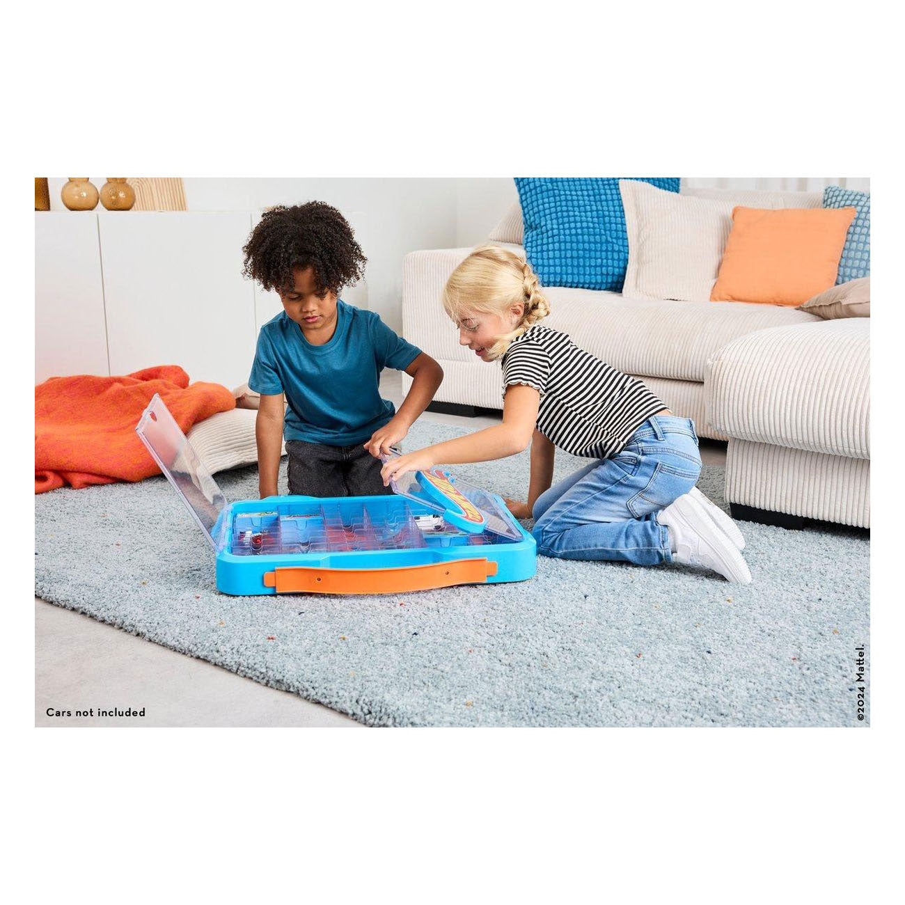 Klein Toys Hot Wheels - Sammelkoffer - Vitrine - passend für 54 Autos - Blau Orange