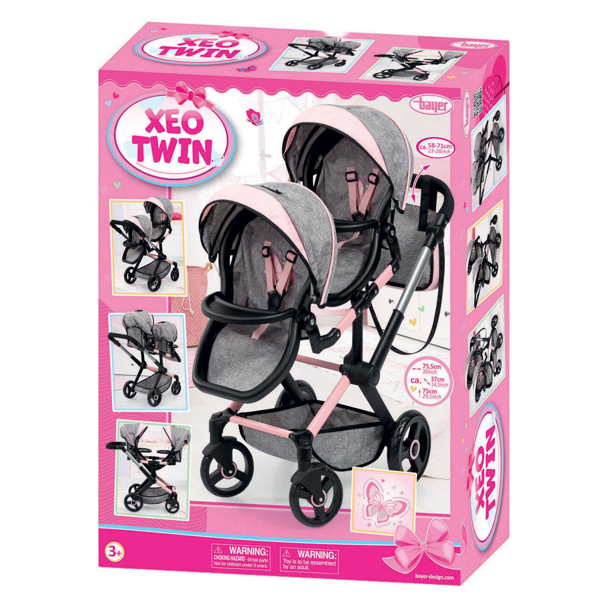Xeo Duo Zwillingspuppenwagen – 46 cm