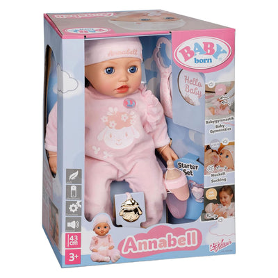 Baby born Babypuppe Annabell 43cm mit Zubehör und Sound.