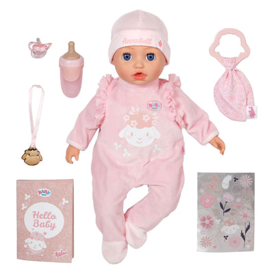 Baby born Babypuppe Annabell 43cm mit Zubehör und Sound.