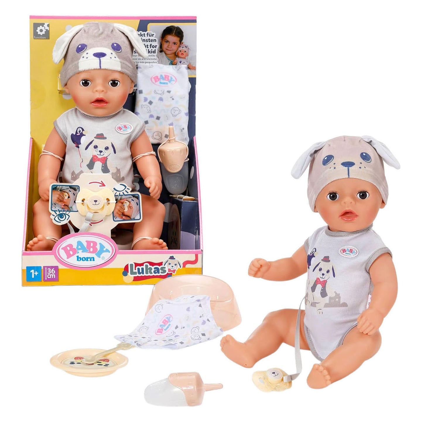 Baby Born Soft Touch kleiner Junge Lukas Hund – 36 cm