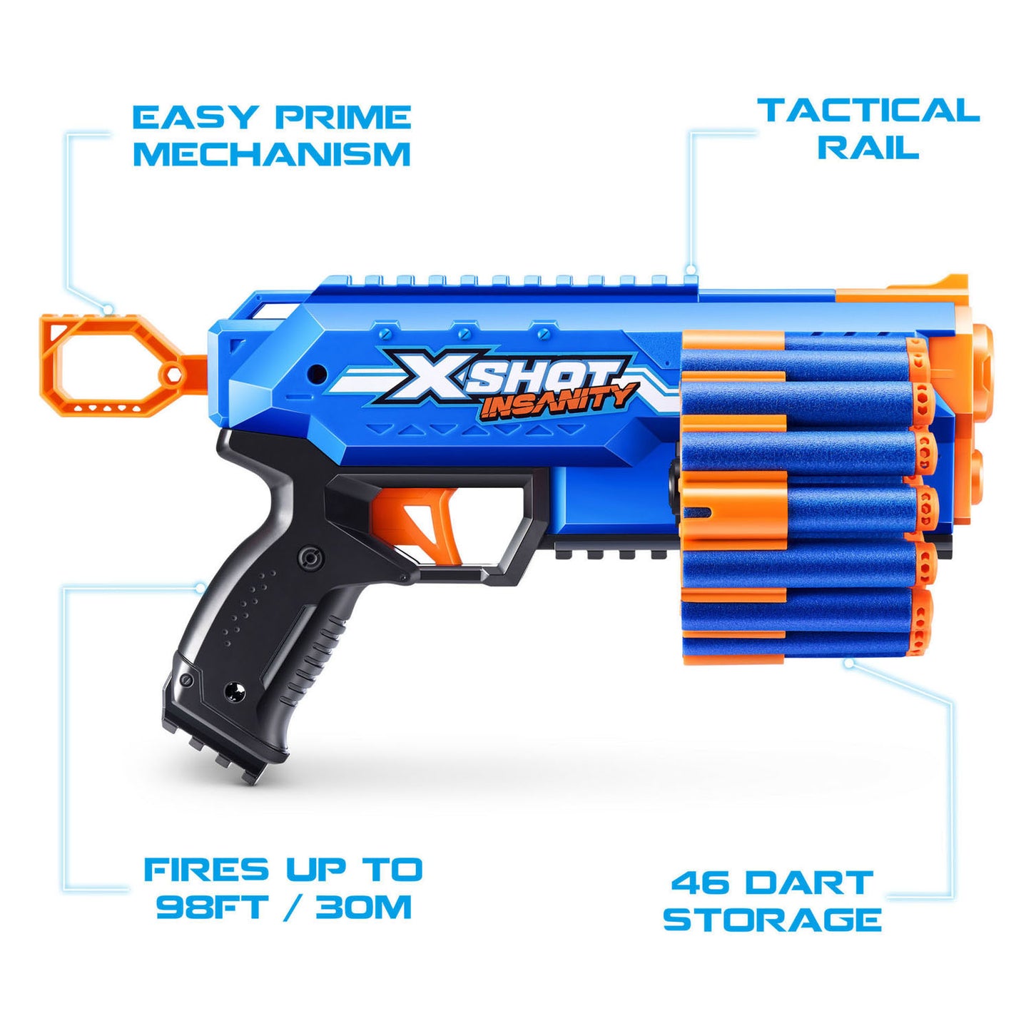 Zuru Zuru X-Shot Wahnsinn Manisch Blaster + 24 Darts