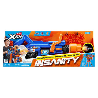 X-Shot-Wahnsinn Mega Barrel Light und Rauch 72 Darts
