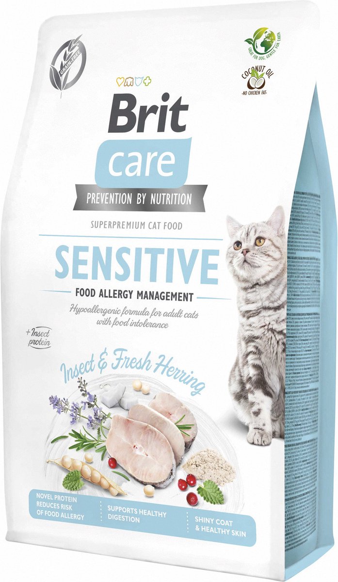 Brit Care Sensitive Food Allergy Management Insekten Hering – Katzenfutter – 2 kg