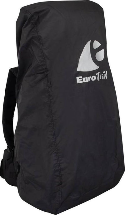 Eurotrail Regenschutz-Flugtasche für Rucksack – 55–80 Liter – Schwarz