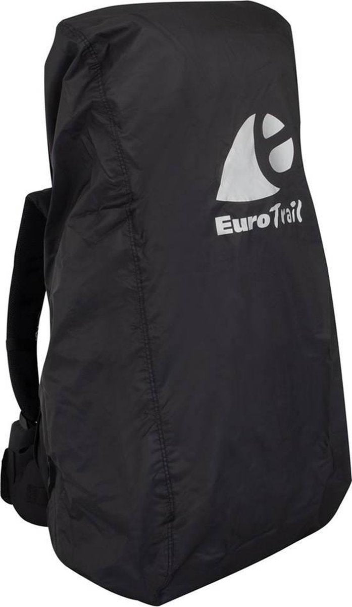 Eurotrail Regenschutz-Flugtasche für Rucksack – 55–80 Liter – Schwarz
