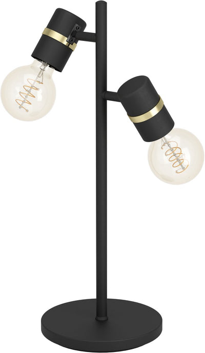 Eglo Lurone Tischlampe – E27 – 50 cm – Schwarzgold
