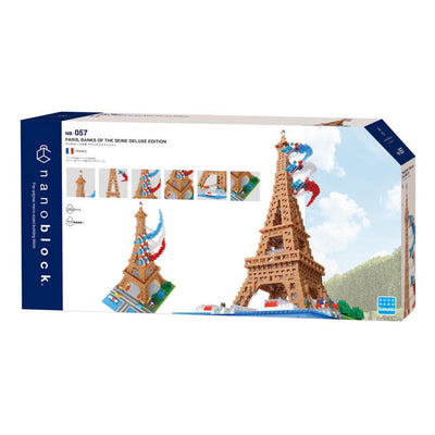 Bandai – Nanoblock – Eiffelturm Deluxe – Minifigur aus Ziegelsteinen, 2500 Teile – Bausatz, Montagemodell, Denkmäler, Paris – Bausatz, Spielzeug für Kinder ab 12 Jahren und Teenager, Erwachsene – NBC057