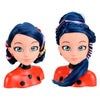 Bandai – Miraculous Ladybug – Miraculous Deluxe-Stylingkopf 21 cm – Marienkäfer-Stylingkopf + 30 Zubehörteile, Clips, Bänder, Schmuck – Miraculous offiziell lizenziert – Kinderspielzeug ab 4 Jahren – P50247
