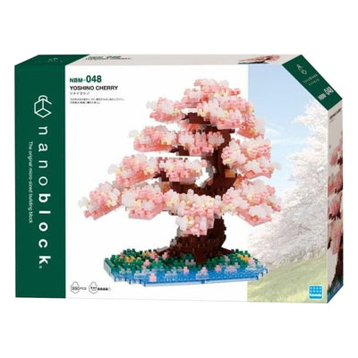 Bandai – Nanoblock – Deluxe-Kirschblüte – Steinfigur – 990-Stein-Kirschbaum-Bauset – Pixelfiguren-Bausatz – Mini-Steinbaubaum – NBC048