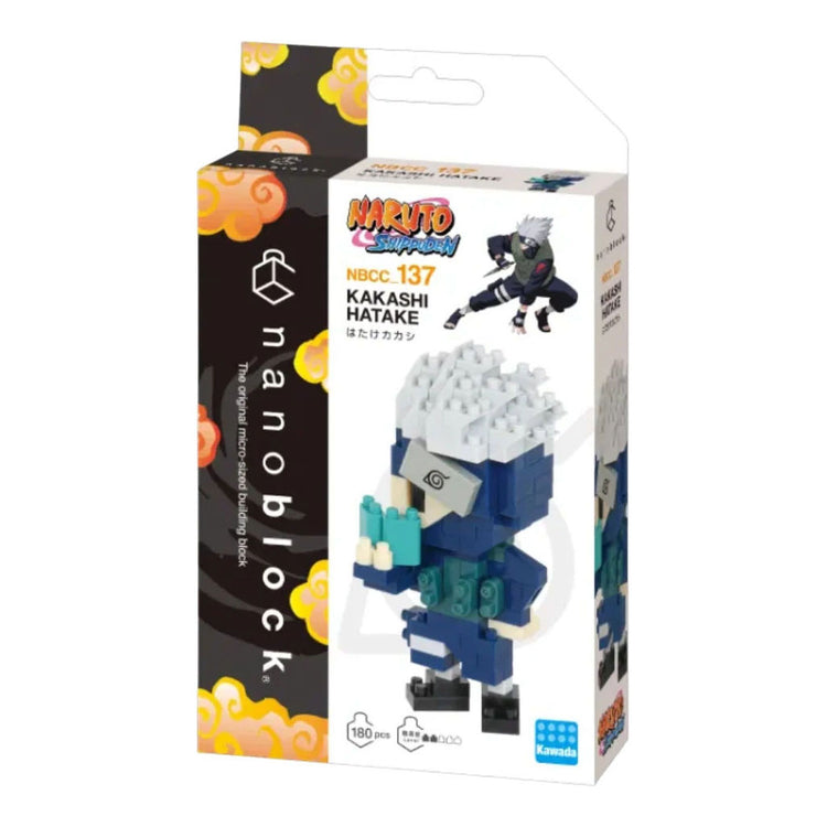 Bandai – Nanoblock – Kakashi Hatake – Naruto Shippuden – Mini-Steinfigur – Bauset – Pixel-Manga-Figurenbausatz – nbcc137