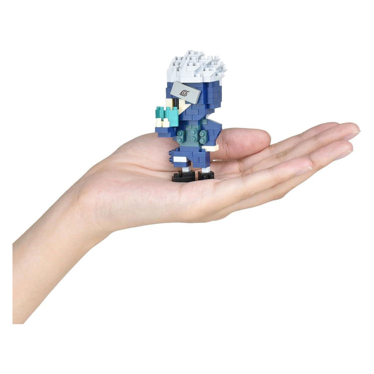 Bandai – Nanoblock – Kakashi Hatake – Naruto Shippuden – Mini-Steinfigur – Bauset – Pixel-Manga-Figurenbausatz – nbcc137