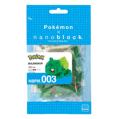 Bandai – Nanoblock – Bulbasaur – Pokémon – Mini-Steinfigur – Bauset – Bulbasaur Bulbasaur-Figurenbausatz in Pixel – nbpm003