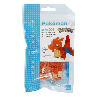Bandai – Nanoblock – Charizard – Pokémon – Mini-Steinfigur – Bauset – Pixel-Charizard – Pokémon-Charizard-Figurenbausatz – nbpm008