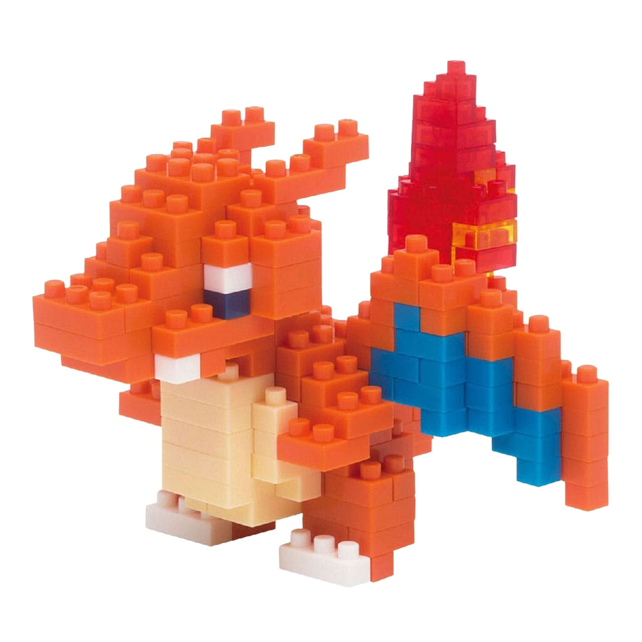Bandai – Nanoblock – Charizard – Pokémon – Mini-Steinfigur – Bauset – Pixel-Charizard – Pokémon-Charizard-Figurenbausatz – nbpm008