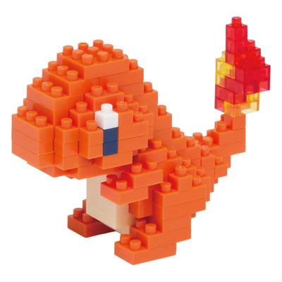 Bandai – Nanoblock – Charmander – Pokémon – Mini-Steinfigur – Bauset – Pixel Charmander Pokémon-Figuren-Set – nbpm002