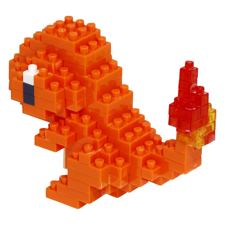 Bandai – Nanoblock – Charmander – Pokémon – Mini-Steinfigur – Bauset – Pixel Charmander Pokémon-Figuren-Set – nbpm002