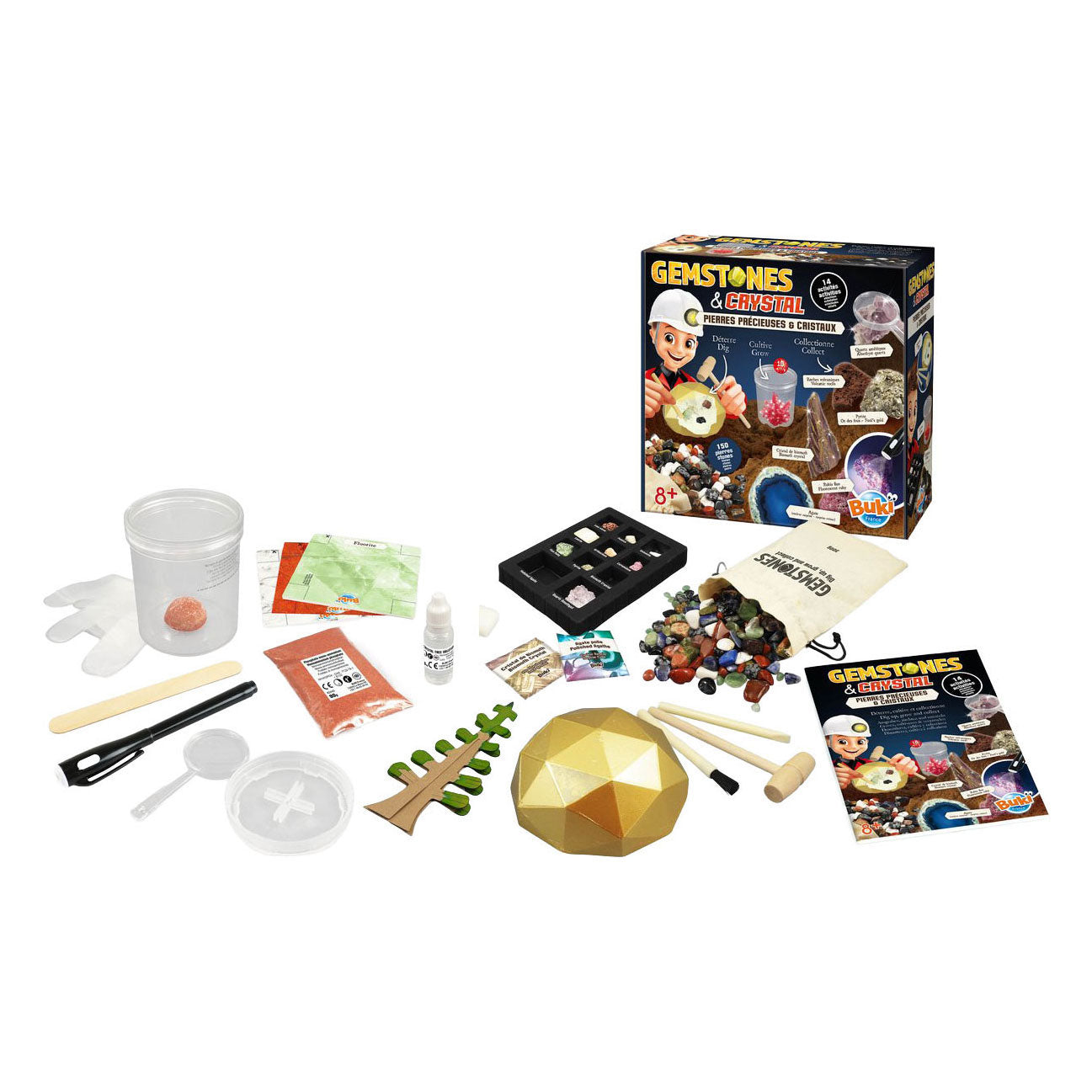 Buki France Buki – Steine und Mineralien – Experimentierset – Experiment