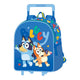 Blauer 3D-Trolley-Rucksack