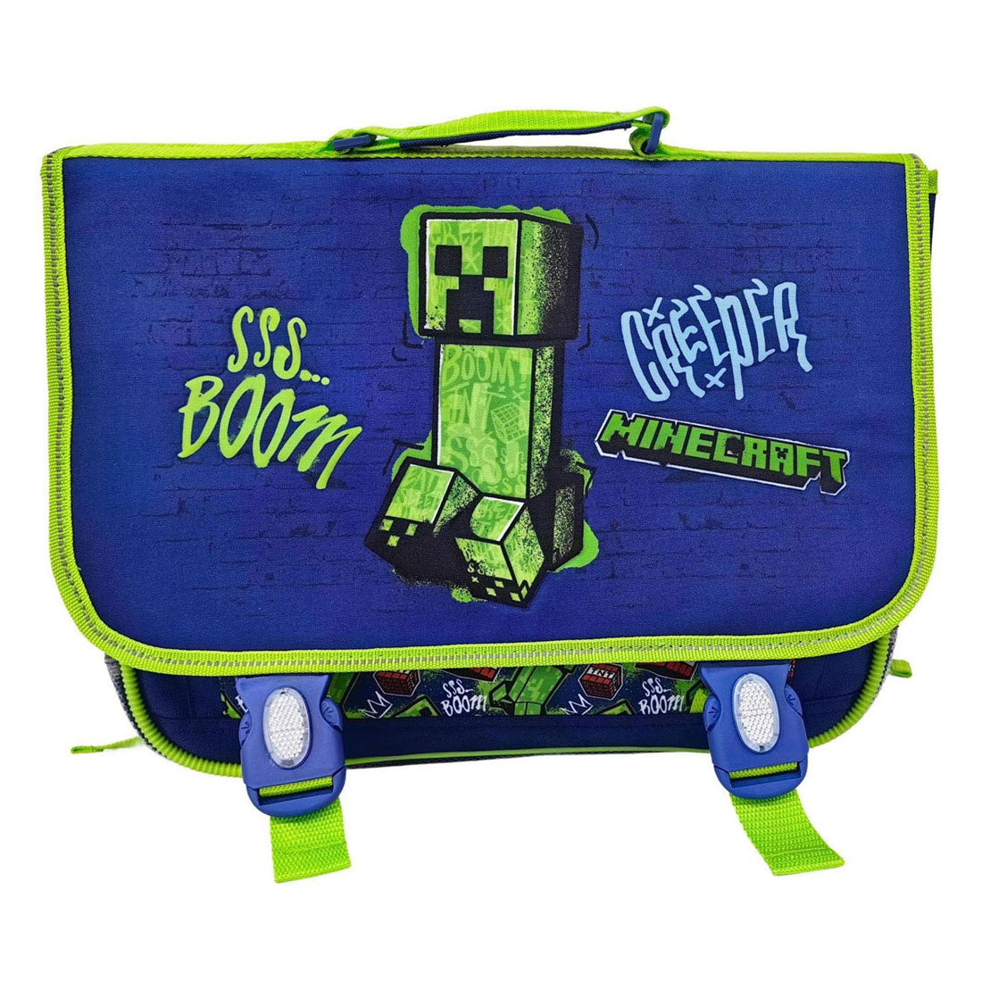 Minecraft-Schultasche 2 Fächer mit Vordertasche – 31,5 x 41 x 15 cm