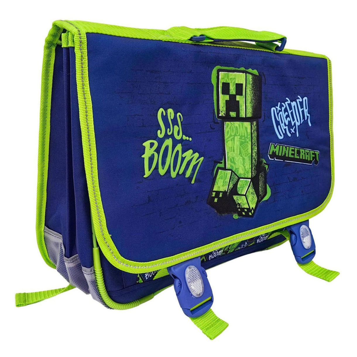 Minecraft-Schultasche 2 Fächer mit Vordertasche – 31,5 x 41 x 15 cm
