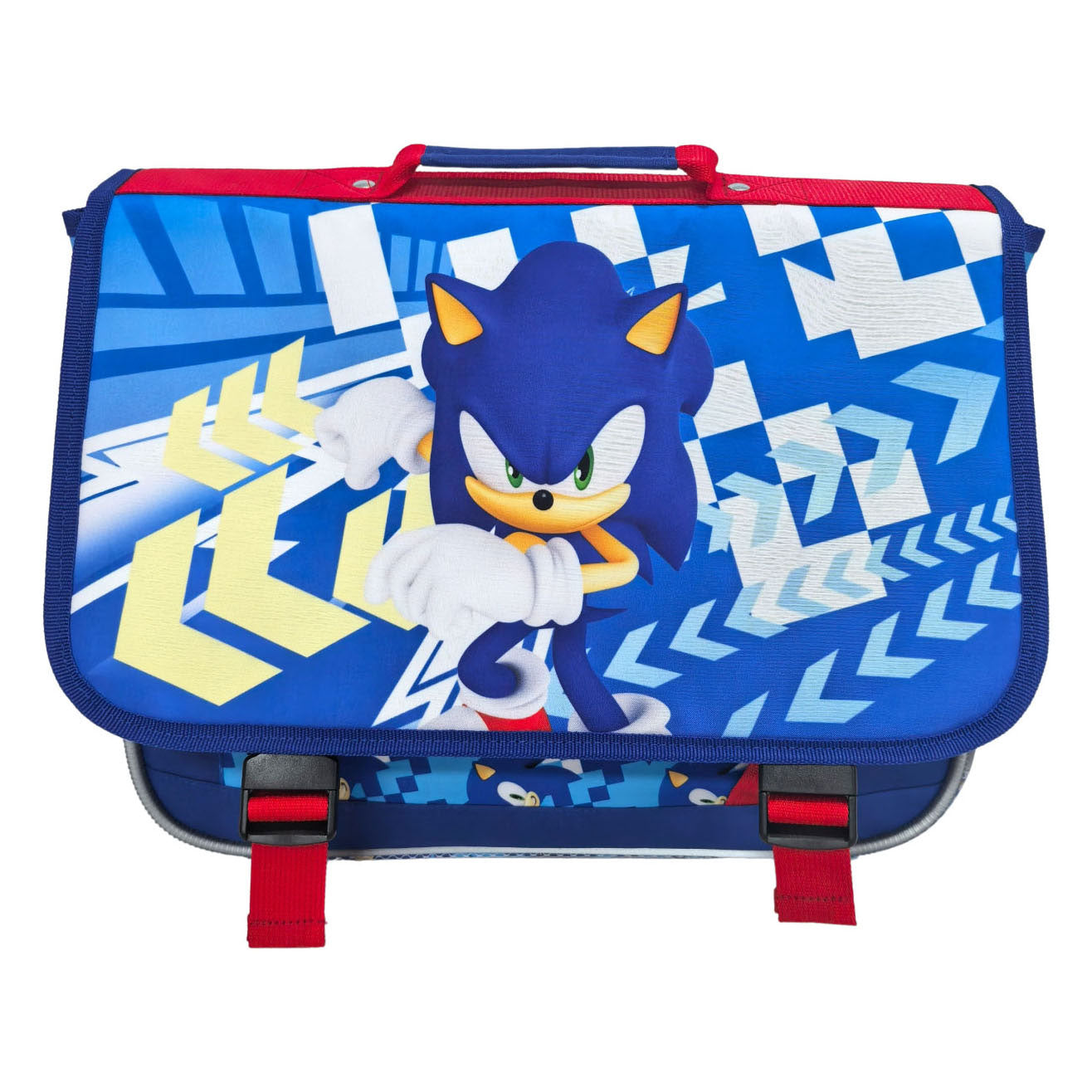 Sonic-Schulranzen mit 2 Fächern und Vordertasche