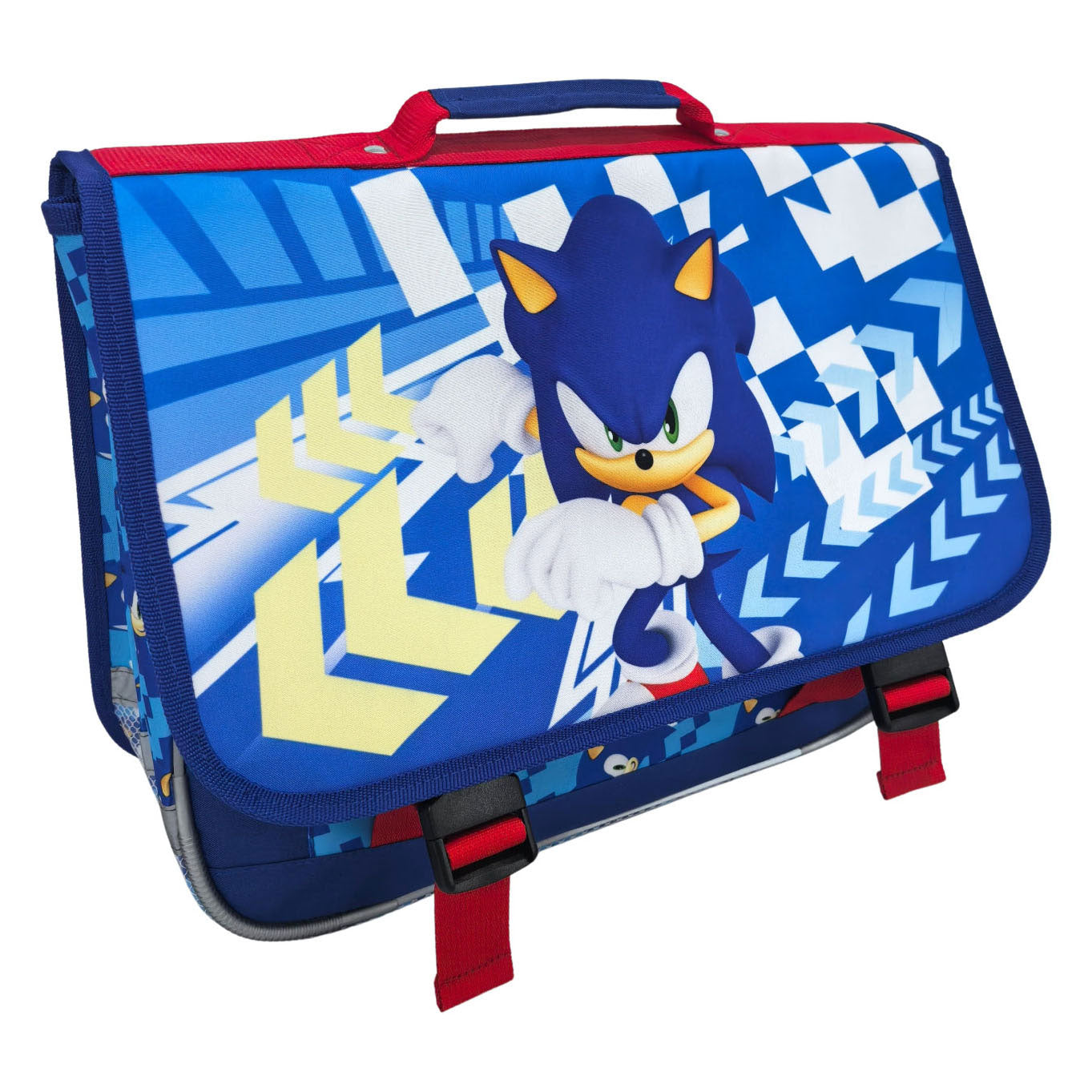 Sonic-Schulranzen mit 2 Fächern und Vordertasche