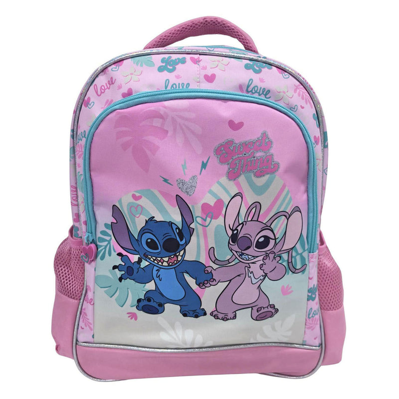 Disney Stitch Love Rucksack 3 Fächer mit Seitentaschen