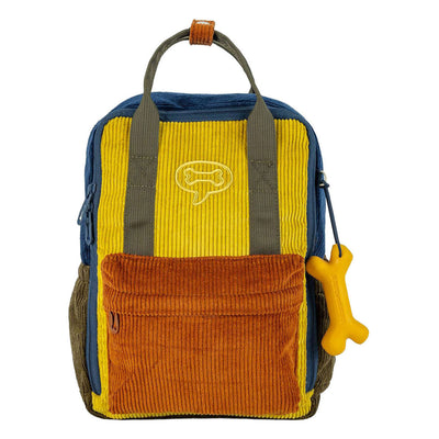 Stones and Bones Cord-Indigo-Cognac-Efeu-Rucksack