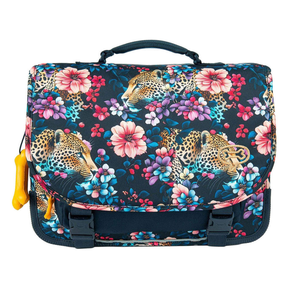 Stones and Bones Schulranzen mit floralem Ambush-Motiv aus Indigo-Zedernholz