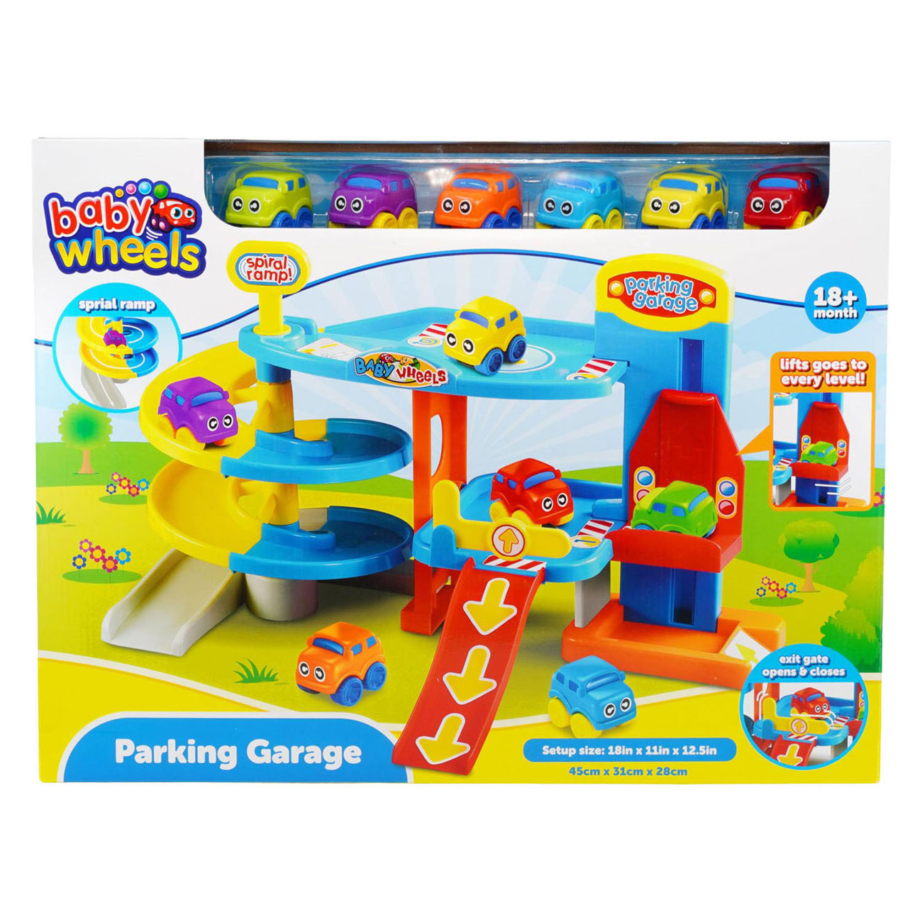 Babyrad-Parkhaus mit 6 Autos