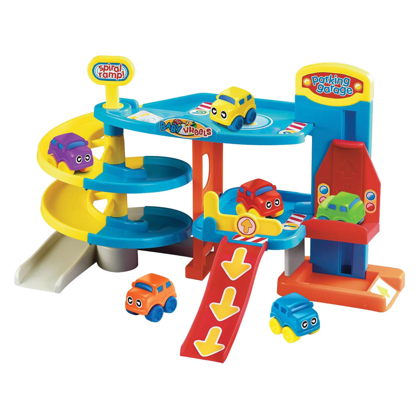 Babyrad-Parkhaus mit 6 Autos