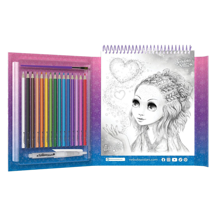 Nebulöse Sterne – Aquarell-Zeichenbuch – Zeichnen – Ausmalen – kreatives Spielen