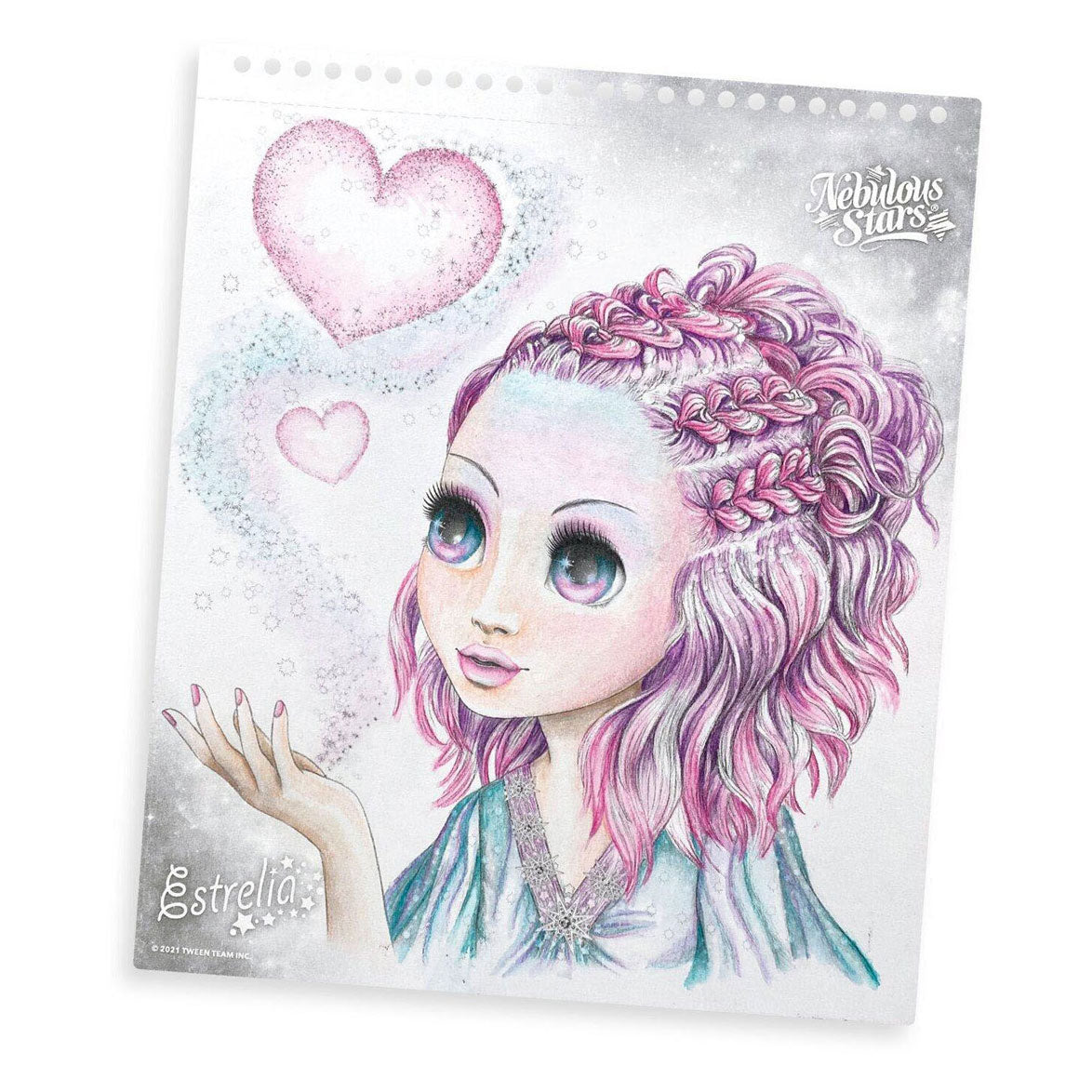Nebulöse Sterne – Aquarell-Zeichenbuch – Zeichnen – Ausmalen – kreatives Spielen