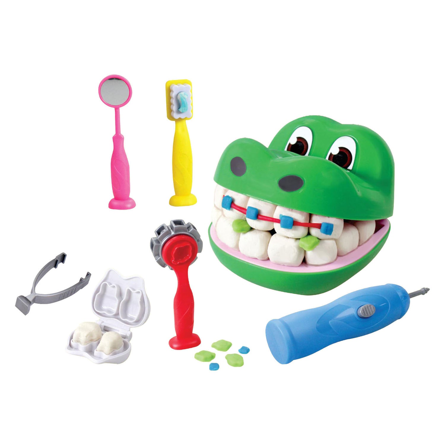 Knete-Krokodil-Zahnarzt-Tonspielset für Kinder