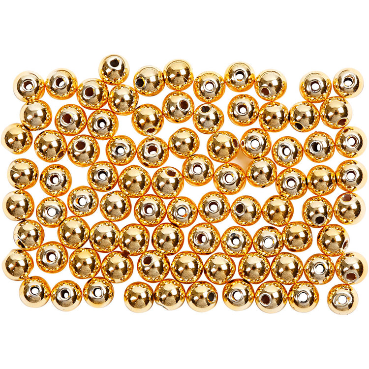 Creativ Company Wachsperlen, D 4 mm, Lochgröße 0,7 mm, Gold, 150 Stück 1 Box
