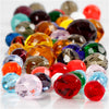 Facettierte Glasperlen der Firma Creativ, Größe 3-15 mm, Lochgröße 0,5-1,5 mm, ca. 450 Stück, verschiedene Farben, 400 g 1 Karton