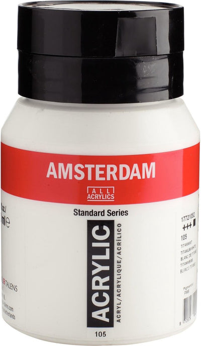 Acrylfarbentopf der Amsterdamer Standardserie 500 ml Titanweiß 105