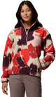 Columbia Sequoia Grove™ bedruckter Damen-Outdoor-Pullover mit halbem Reißverschluss – gewaschenes Rot, Ikatbloom