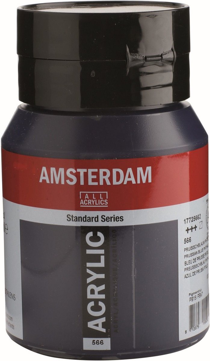 Acrylfarbentopf der Amsterdamer Standardserie 500 ml Preußischblau (Phtalo) 566