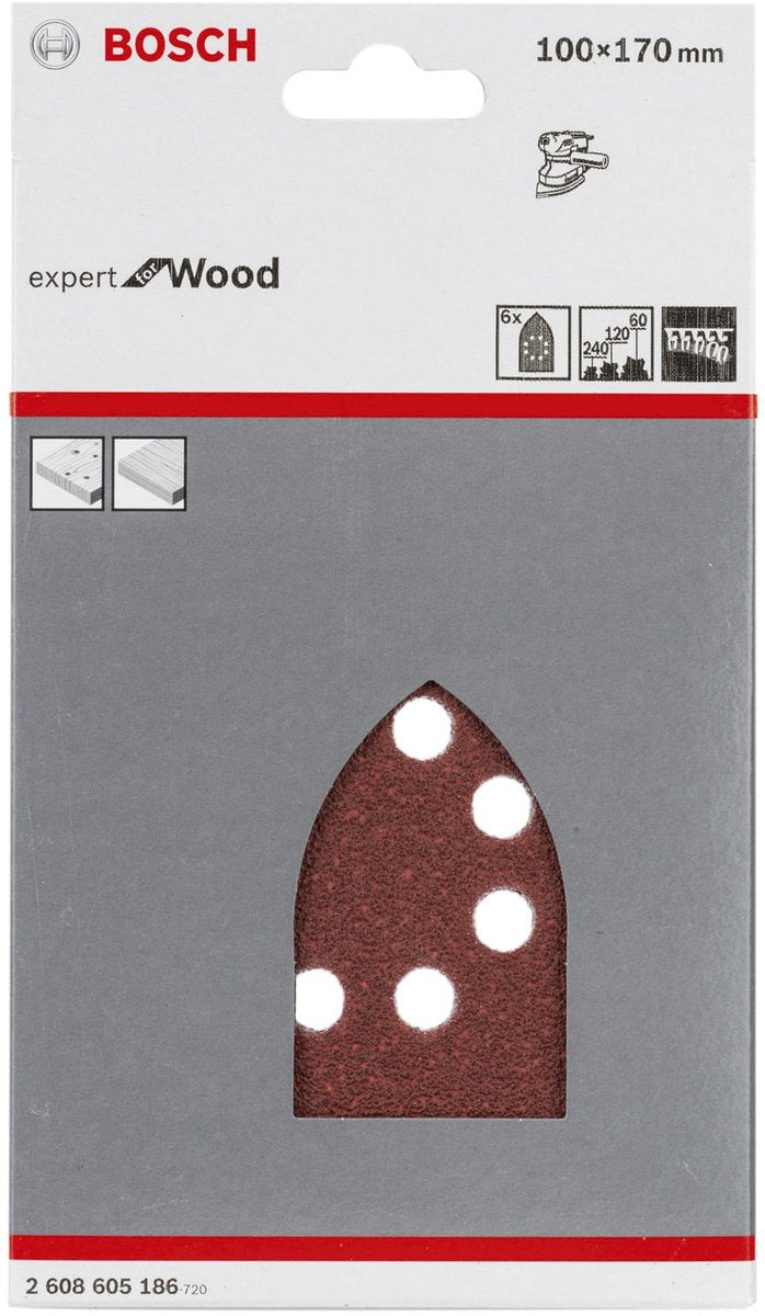 Bosch - 6-teiliges Schleifblatt-Set 100 x 170 mm, 60; 120; 240
